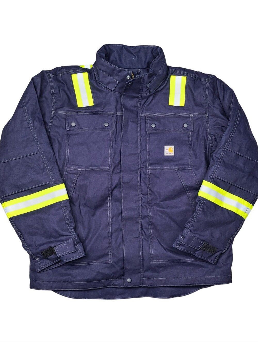 Carhartt Men’s Navy FR Cat 3 Flame Resistant Jacket Duck Coat 102182410 Size 2XL